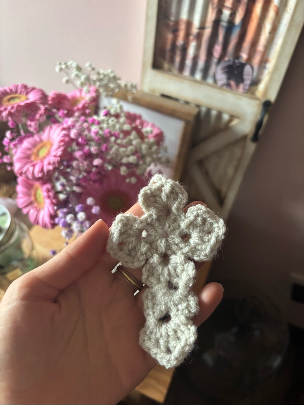 Handmade Crocheted Cross